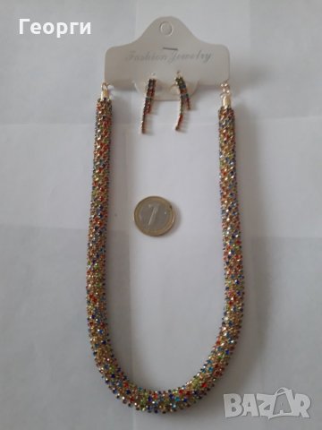 Колие с обеци комплект-3, снимка 4 - Бижутерийни комплекти - 23383783