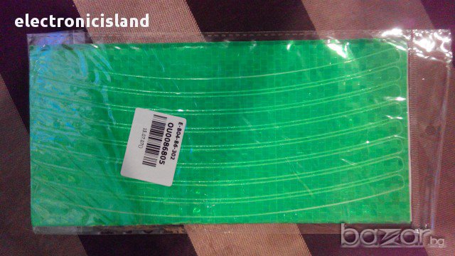 8 броя модни челни светлоотразителни лепенки стикери за колело, мотор, снимка 9 - Части за велосипеди - 13547803