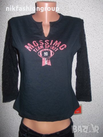 Черна блуза с ръкав от дантела М, L размер