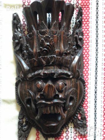 дървени маски-3 броя дърворезба, снимка 1 - Антикварни и старинни предмети - 26014195