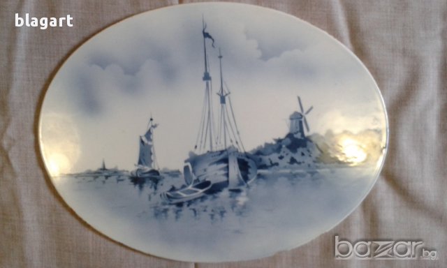 Картина от немски порцелан, снимка 5 - Антикварни и старинни предмети - 15586549