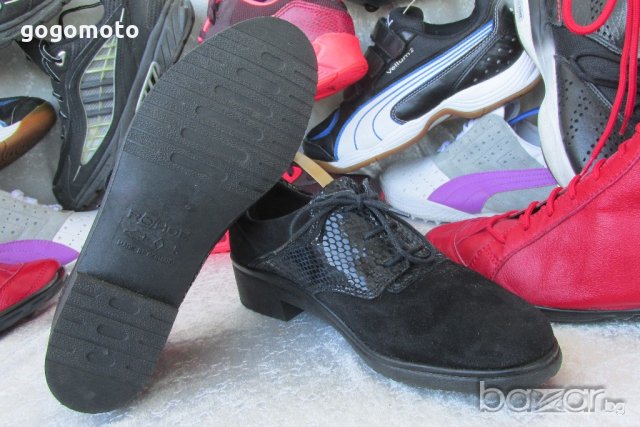 КАТО НОВИ дамски обувки 37 - 38 original ROHDE®, 100% естествен набук + естествена змийска кожа, снимка 16 - Дамски ежедневни обувки - 19913888