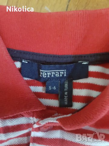 Детско якенце  ZARA  и оригинална блузка FERRARI за 5-6 г.момче, снимка 4 - Детски комплекти - 25231774