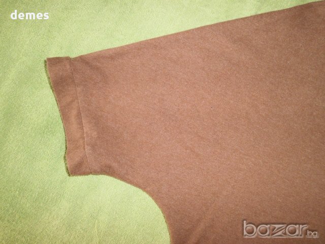 Ефектна дамска блуза с апликация в шоколодов цвят размер М , снимка 4 - Блузи с дълъг ръкав и пуловери - 17542920