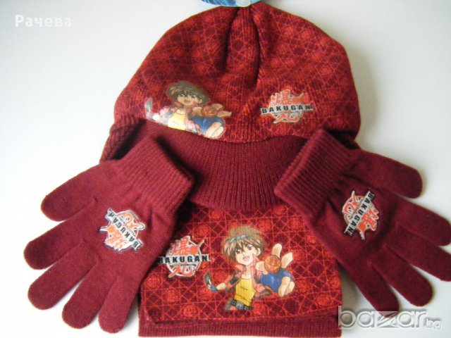 Комплект шал, шапка, ръкавици