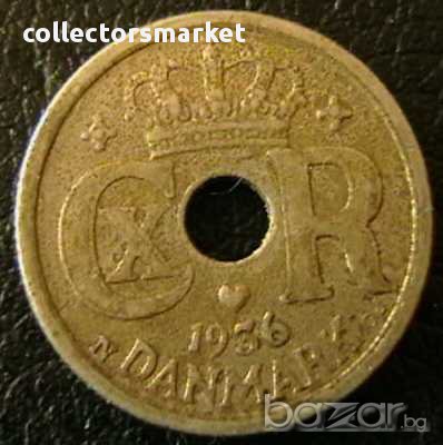 10 оре 1936, Дания, снимка 2 - Нумизматика и бонистика - 13158717