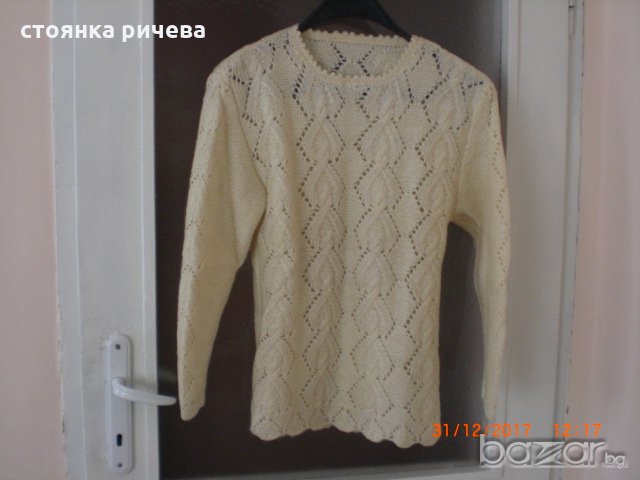 продавам нова дамска блуза  ръчна изработка, снимка 1 - Блузи с дълъг ръкав и пуловери - 20311517