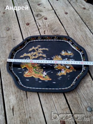 Стар поднос, снимка 2 - Антикварни и старинни предмети - 18708653