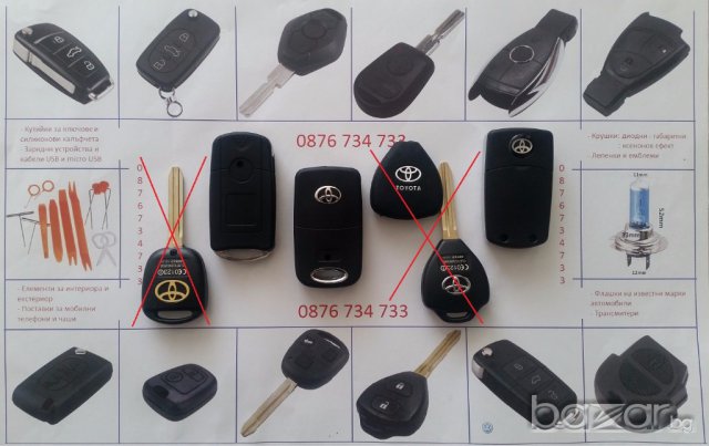 Модифициращи Кутийки за ключ на Тойота - 3 варианта, снимка 4 - Аксесоари и консумативи - 17809940