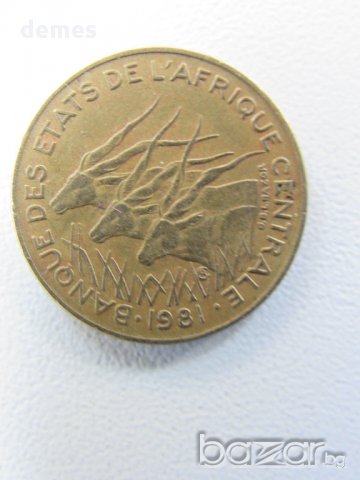 Централни Африкански Щати - 5 франка, 1981 г.,перфектна- 60L, снимка 5 - Нумизматика и бонистика - 16217773