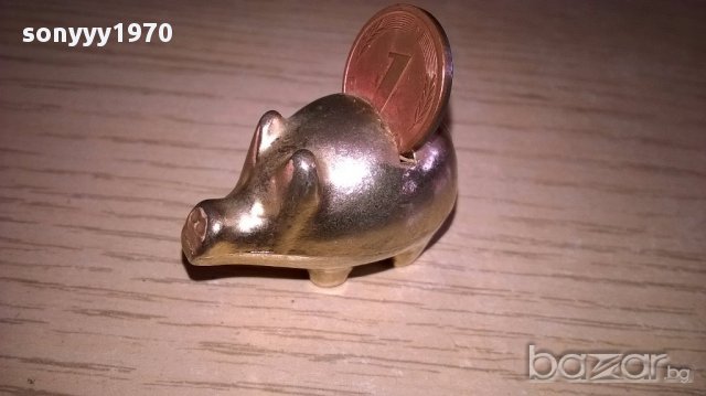 Мини ретро колекция-прасе-мед/месинг-3.5х3.5х2см-внос швеицария, снимка 6 - Антикварни и старинни предмети - 17348954