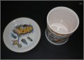 Порцеланов лот от органайзер за кухненски прибори (импровизирана ваза) и  декоративна чиния!, снимка 2