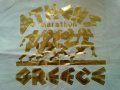 Чисто нова тениска със златиста щампа "Athens Marathon Greece"