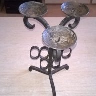 Ретро свещник-27х20х20-ковано желязо, снимка 8 - Антикварни и старинни предмети - 17943295