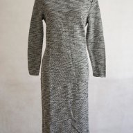 Дълга рокля в сив меланж марка by Hellene - 2XL, снимка 2 - Рокли - 18172817