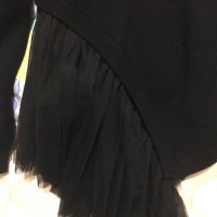НАМАЛЕНИЕ!Блуза с тюл черна, снимка 5 - Блузи с дълъг ръкав и пуловери - 20265508