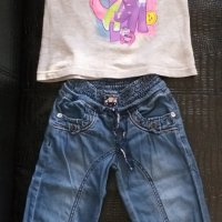 Детски комплект My little pony дънки с блуза 110- 116, снимка 2 - Детски панталони и дънки - 24060551