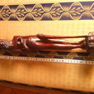 Африканска дървена  фигура  , снимка 5 - Статуетки - 17975098