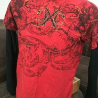 Мъжка блуза 2fer twofer thermal ръкави червена Xtreme Couture by Affliction Small, снимка 4 - Блузи - 25983107