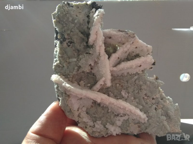 № 21 Кристали, Минерали, Зелен кварц, Калцит папиршпат, Халкопирит, Сфалерит,BGminerals,, снимка 1