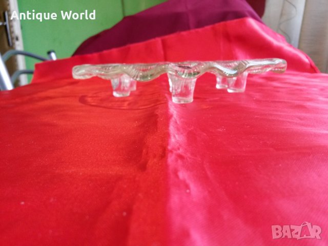 Рядък Красив Свещник Кристално Стъкло Muura Finland 6-ца, снимка 2 - Антикварни и старинни предмети - 25094096