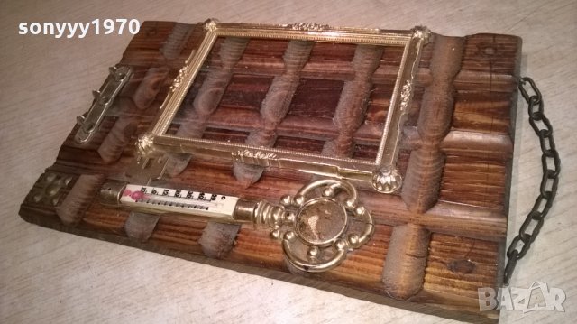 ретро колекция-дърво/метал-29х18см-внос испания, снимка 3 - Колекции - 25265166