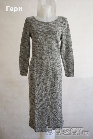 Дълга рокля в сив меланж марка by Hellene - 2XL, снимка 2 - Рокли - 18172817