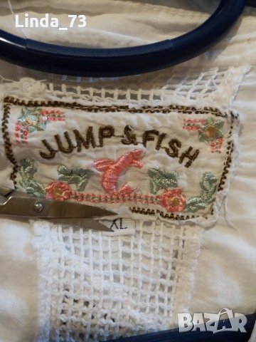 Дам.риза-"JUMP&FISH"-/памук/,цвят-бяла-1. Закупена от Италия., снимка 7 - Ризи - 21958232