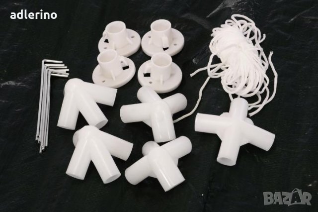  Градински павилион 3 х 3 метра, градинска шатра, шатра с 4 страници, зелено райе , снимка 2 - Градински мебели, декорация  - 24784947