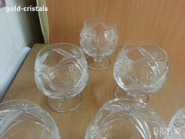 Сервиз кристални чаши, снимка 5 - Антикварни и старинни предмети - 25979144