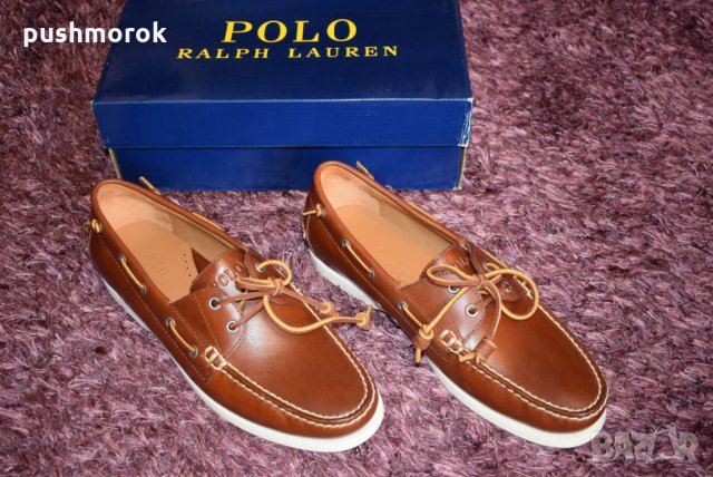 Polo Ralph Lauren Tan Merton Leather Shoes , снимка 3 - Мокасини - 25034854