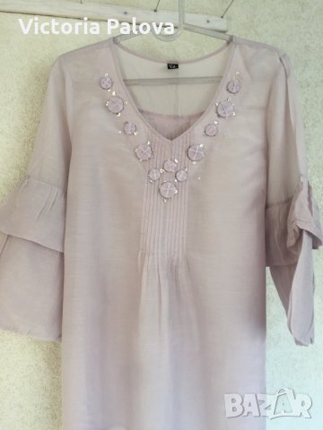 Разкошна блуза коприна и памук, снимка 10 - Туники - 25593818