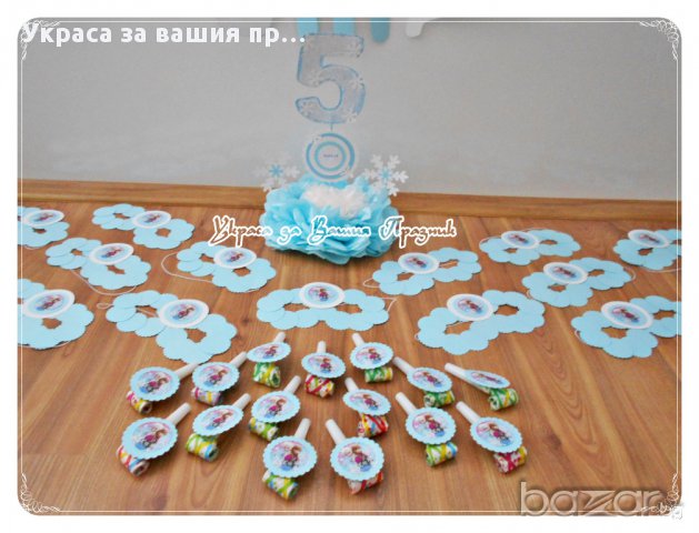 украса и аксесаори с елза и Анна за детски рожден ден, снимка 3 - Други - 15234679