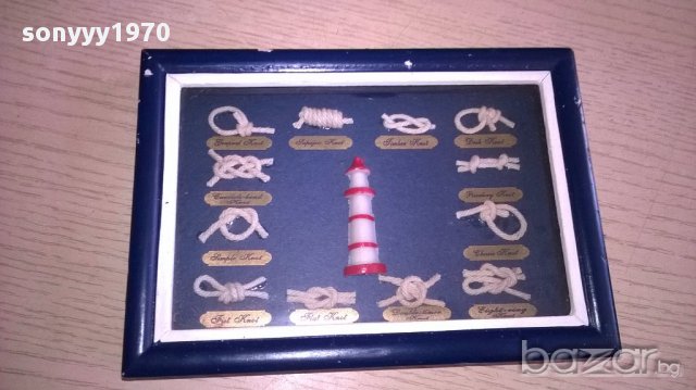 Картина моряшки възли в рамка-17/12см-внос швеицария, снимка 8 - Антикварни и старинни предмети - 14517812