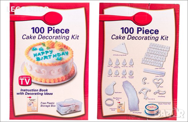 Комплекти за декорация на торти 100 части, шприц, форма за сладки, снимка 4 - Други - 23457906
