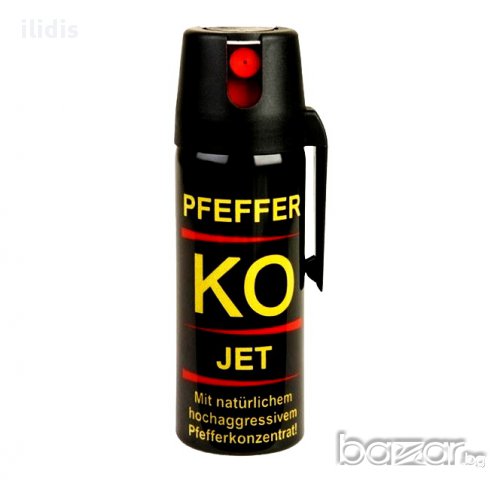 Лютив спрей за самозащита Pfeffer-KO JET 40 мл , снимка 1 - Газово оръжие - 15862605