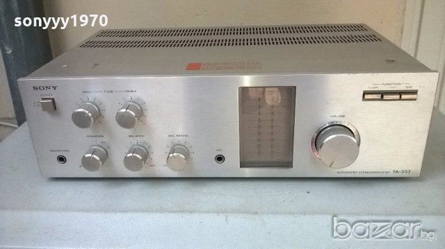 sony ta-333 amplifier-made in taiwan-внос швеицария, снимка 3 - Ресийвъри, усилватели, смесителни пултове - 18178341