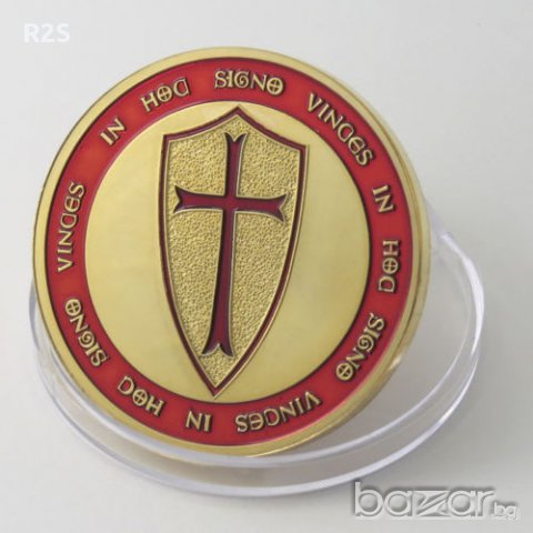 ПОЗЛАТЕН ТАМПЛИЕРСКИ ОРДЕН ПЛАКЕТ, снимка 4 - Нумизматика и бонистика - 8758850