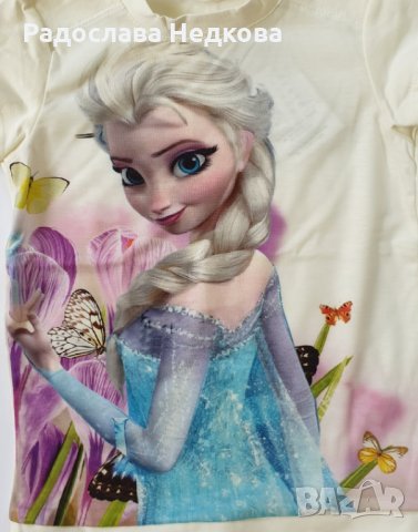 Тениска Елза - 2 цвята - 5,6,7 и 8 г., снимка 4 - Детски тениски и потници - 14361409