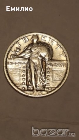 XF USA 1919 QUARTER DOLLAR Scarce, снимка 3 - Нумизматика и бонистика - 20074024
