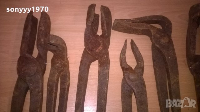 поръчани-ИЗКОВАНИ В ОГЪНЯ-ПРОФИ КОВАШКИ КЛЕЩИ-ВНОС ШВЕЦИЯ, снимка 5 - Клещи - 25756694