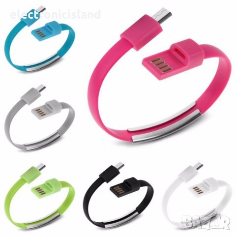 Гривна USB към micro USB кабел за телефон, таблет, външна батерия..., снимка 4 - USB кабели - 21872983