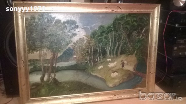 A.robles картина-маслени бои 90х66см-внос от канарските острови, снимка 3 - Антикварни и старинни предмети - 16073981