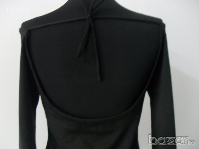 Черна рокля с интересни елементи размер С, снимка 7 - Рокли - 8805211
