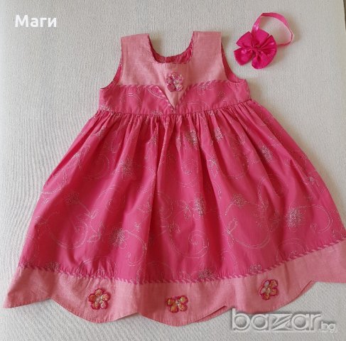Детска рокля и лента за глава 5-6 години , снимка 5 - Детски рокли и поли - 21274394