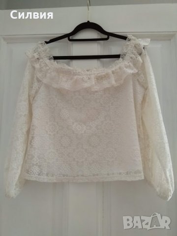 Дамска блуза дантела, снимка 2 - Тениски - 22088357