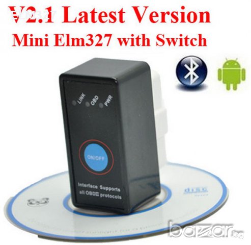 on/off ELM327 OBD2 Bluetooth интерфейс за диагностика на автомобила Ви, снимка 6 - Аксесоари и консумативи - 8331352
