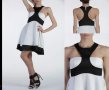 Illumminee черно/бяла рокля , снимка 1 - Туники - 15559957