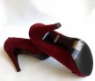 Елегантни дамски обувки бордо , номер 37 , снимка 3