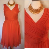 Елегантна оранжева дамска рокля H&M , снимка 2 - Рокли - 17502459